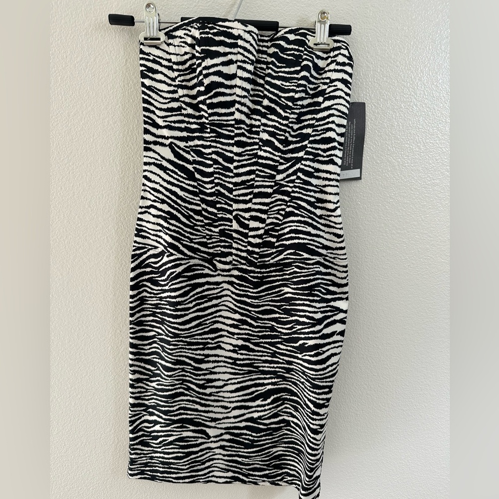 Zebra print corset dress